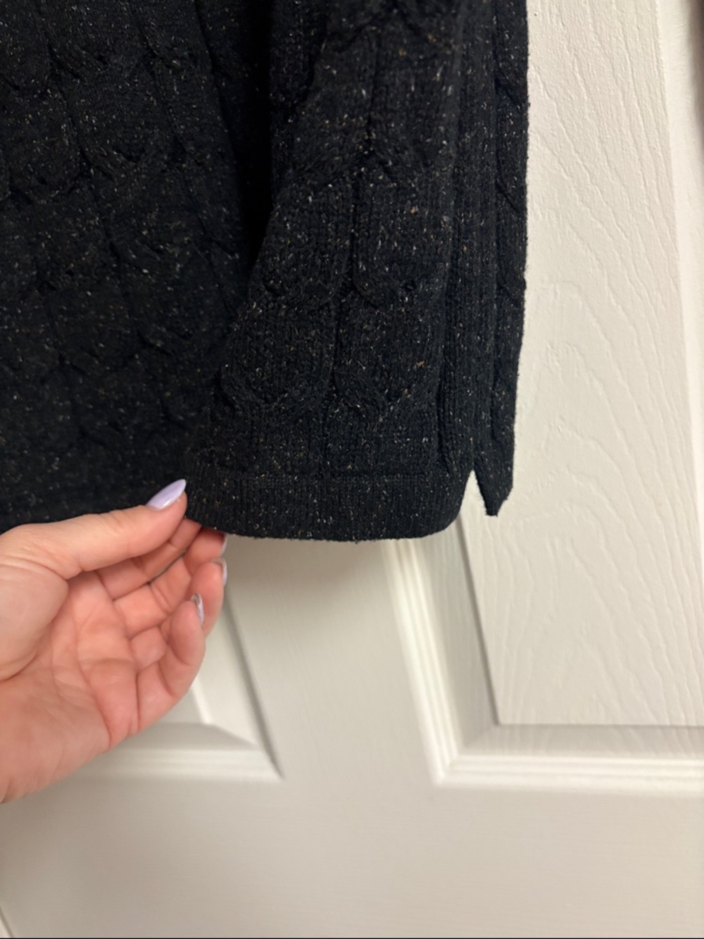 J. Jill Black Speckled Turtleneck Sweater Medium - excellent condition - Picture 6 of 7
